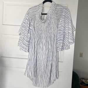 Off the shoulder dress with long sleeves